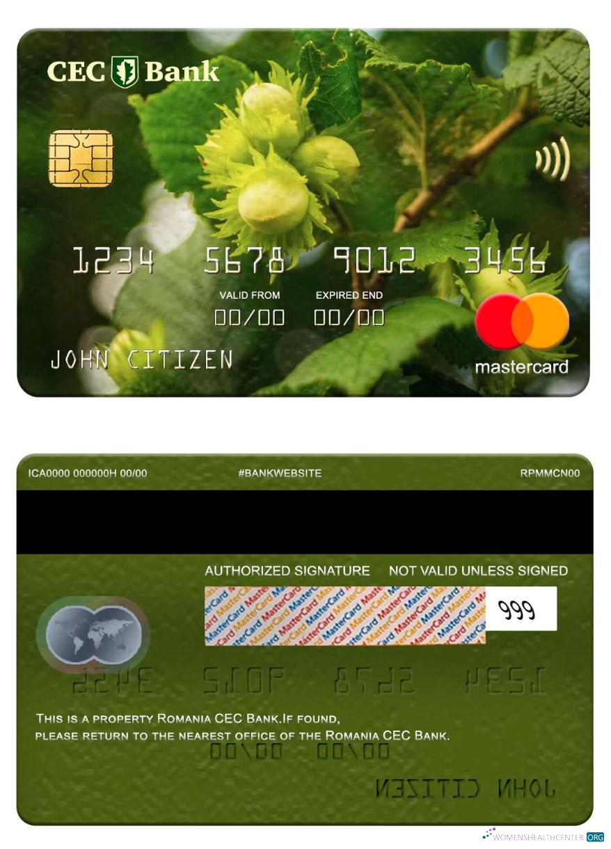 Download Romania CEC Bank mastercard Photoshop template